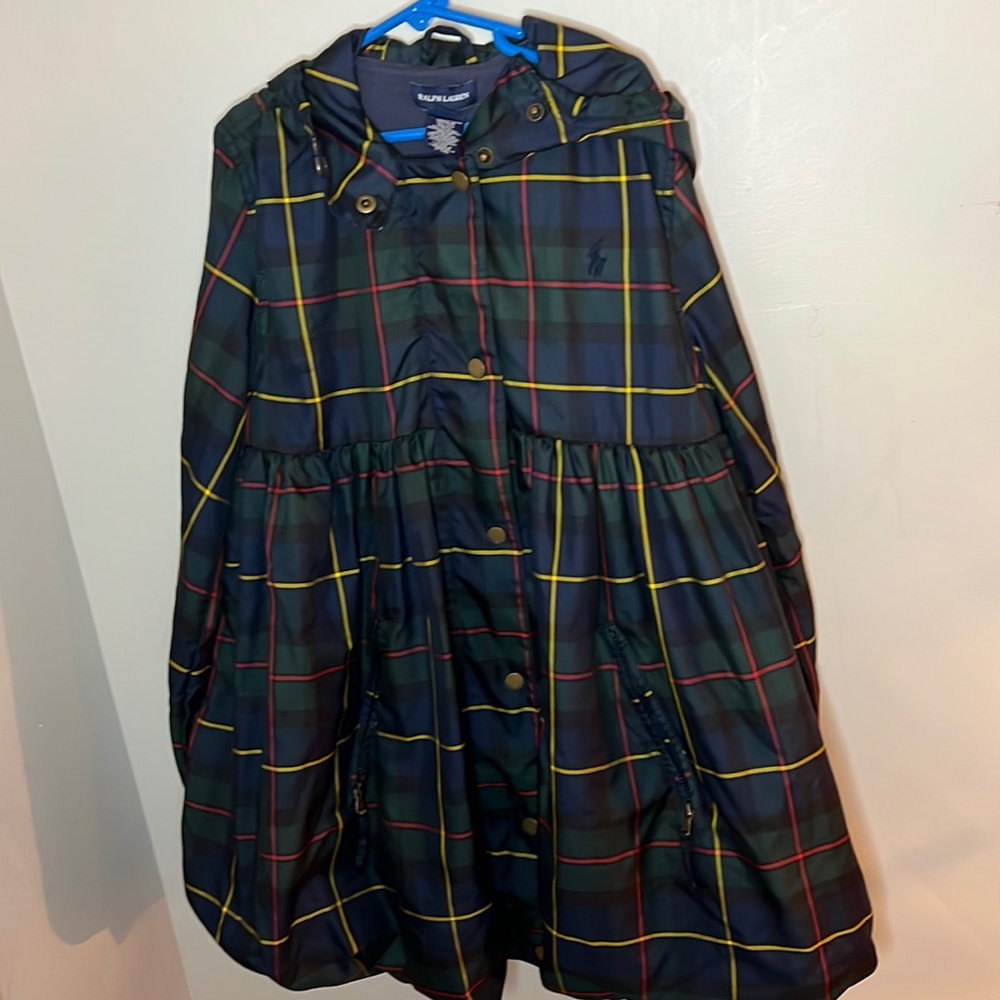 Girl's Ralph Lauren plaid bubble jacket